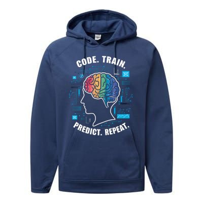 Artificial Intelligence Engineer Ai And Machine Learning Gift Performance Fleece Hoodie