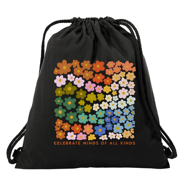 Autism Inclusive Education Celebrate Mind Of All Kind Drawstring Bag