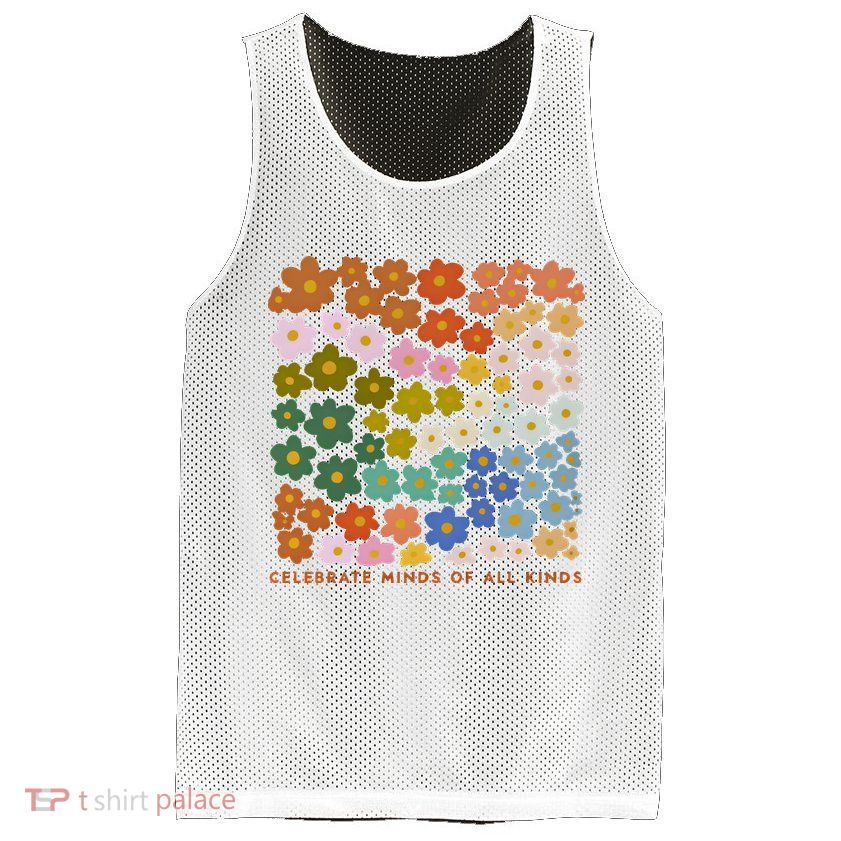Autism Inclusive Education Celebrate Mind Of All Kind Mesh Reversible Basketball Jersey Tank