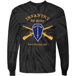 Army Infantry Fort Benning GA Tie-Dye Long Sleeve Shirt