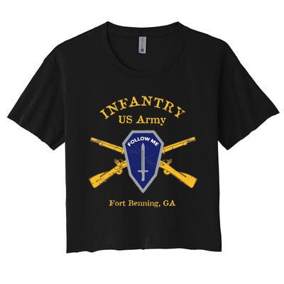 Army Infantry Fort Benning GA Women's Crop Top Tee