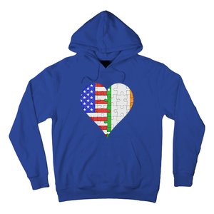 American Irish Flag Heart Meaningful Gift Hoodie