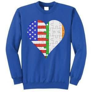 American Irish Flag Heart Meaningful Gift Sweatshirt