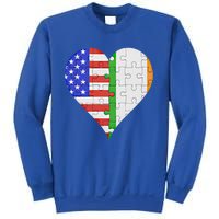 American Irish Flag Heart Meaningful Gift Sweatshirt