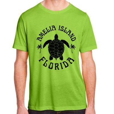 Amelia Island Florida Beach Sea Turtle Summer Vacation Gift Adult ChromaSoft Performance T-Shirt