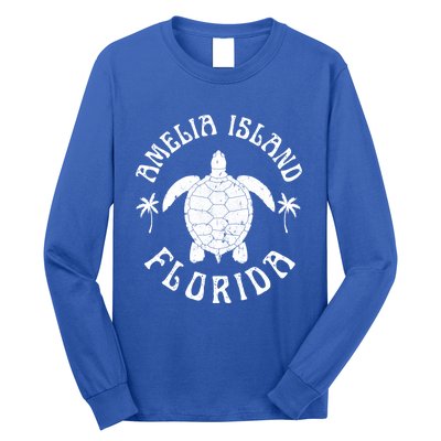 Amelia Island Florida Beach Sea Turtle Summer Vacation Gift Long Sleeve Shirt