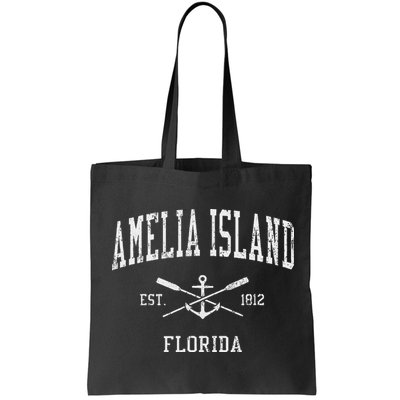 Amelia Island Fl Vintage Crossed Oars & Boat Anchor Sports Bag