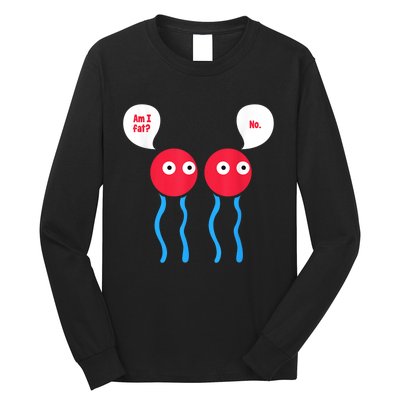 Am I Fat? Funny Lipid Cell Biology Science Pun Long Sleeve Shirt