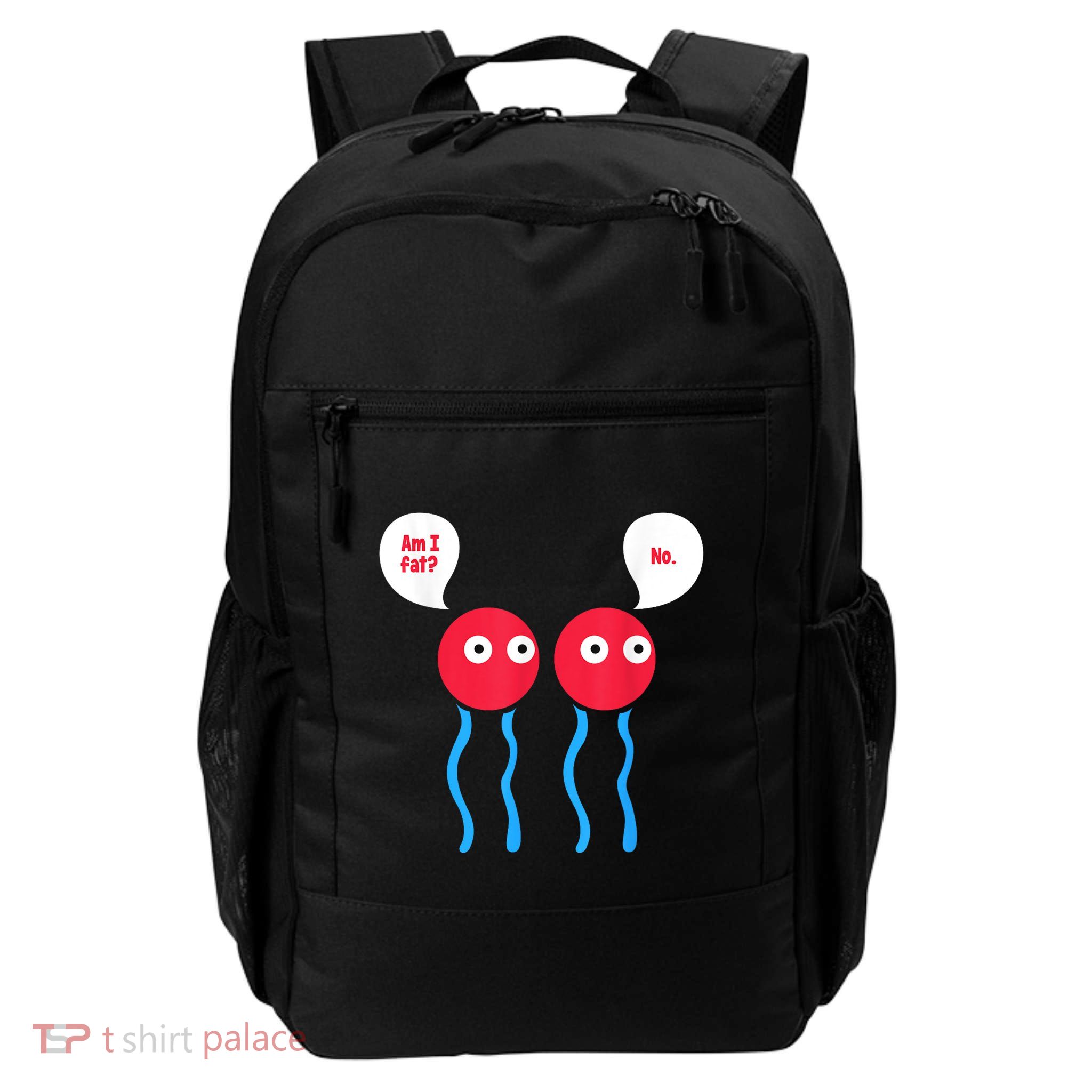 Am I Fat? Funny Lipid Cell Biology Science Pun Daily Commute Backpack