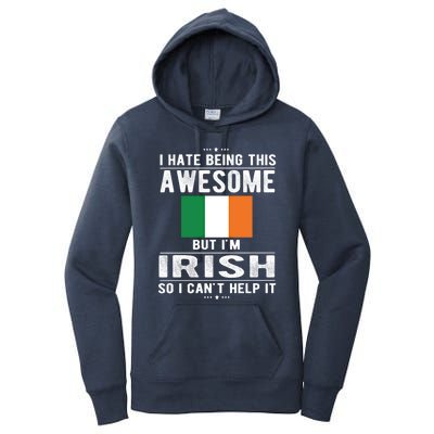 Awesome Irish Flag Ireland Irish Roots Cute Gift Women's Pullover Hoodie