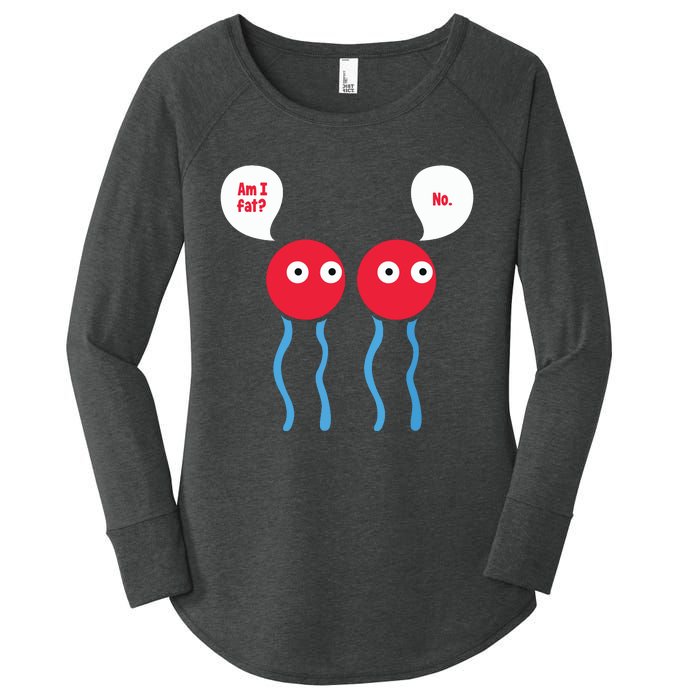 Am I Fat Funny Lipid Cell Biology Science Pun Women's Perfect Tri Tunic Long Sleeve Shirt