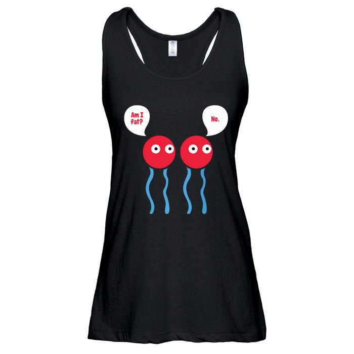 Am I Fat Funny Lipid Cell Biology Science Pun Ladies Essential Flowy Tank