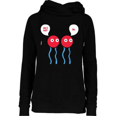 Am I Fat Funny Lipid Cell Biology Science Pun Womens Funnel Neck Pullover Hood