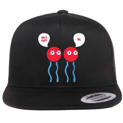 Am I Fat Funny Lipid Cell Biology Science Pun Flat Bill Trucker Hat