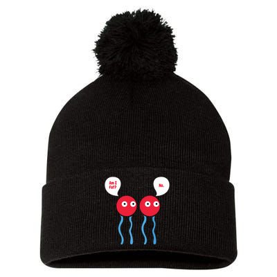 Am I Fat Funny Lipid Cell Biology Science Pun Pom Pom 12in Knit Beanie