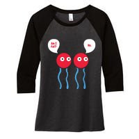 Am I Fat Funny Lipid Cell Biology Science Pun Women's Tri-Blend 3/4-Sleeve Raglan Shirt