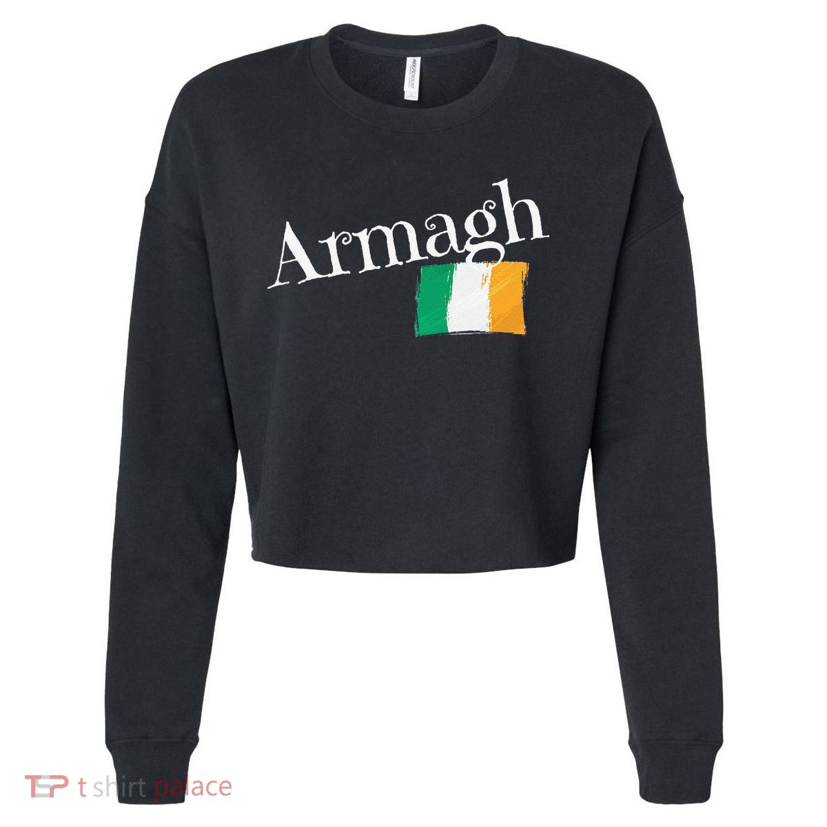 Armagh Ireland Flag Irish City Saint Patrick's Day Cropped Pullover Crew