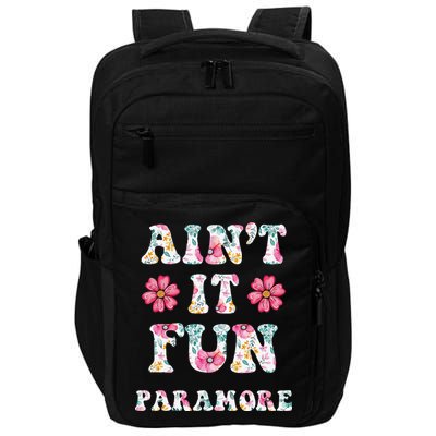 Aint It Fun Paramor.E Floral Music Concert Vintage Impact Tech Backpack