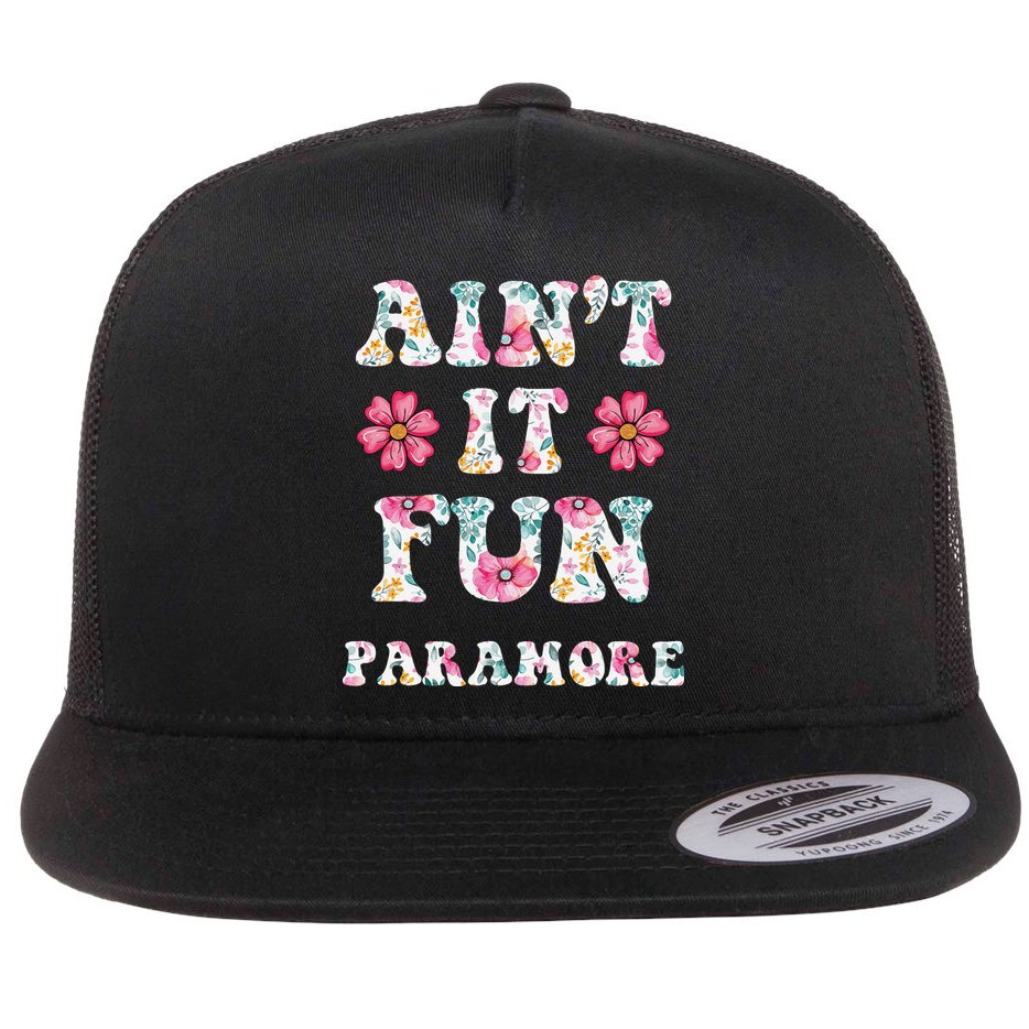 Aint It Fun Paramor.E Floral Music Concert Vintage Flat Bill Trucker Hat