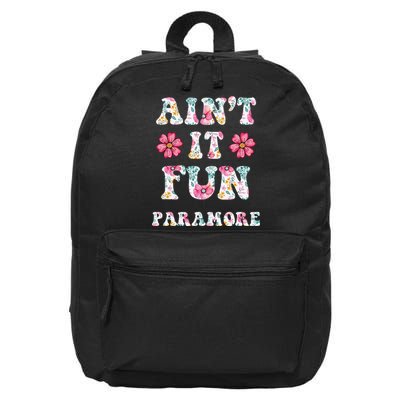 Aint It Fun Paramor.E Floral Music Concert Vintage 16 in Basic Backpack
