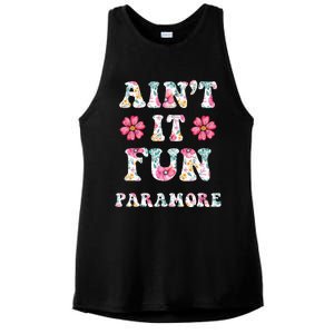 Aint It Fun P.A.R.A.M.O.R.E Floral Music Concert Ladies PosiCharge Tri-Blend Wicking Tank