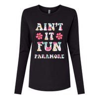 Aint It Fun P.A.R.A.M.O.R.E Floral Music Concert Womens Cotton Relaxed Long Sleeve T-Shirt