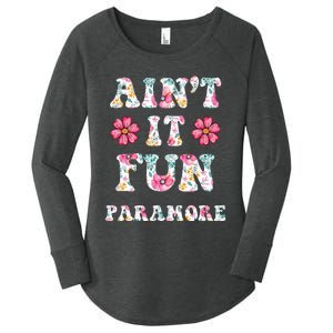 Aint It Fun P.A.R.A.M.O.R.E Floral Music Concert Women's Perfect Tri Tunic Long Sleeve Shirt