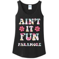 Aint It Fun P.A.R.A.M.O.R.E Floral Music Concert Ladies Essential Tank