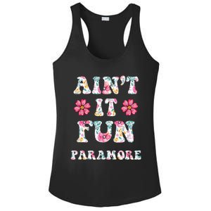 Aint It Fun P.A.R.A.M.O.R.E Floral Music Concert Ladies PosiCharge Competitor Racerback Tank