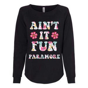 Aint It Fun P.A.R.A.M.O.R.E Floral Music Concert Womens California Wash Sweatshirt