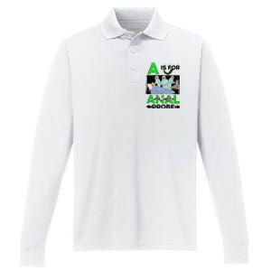 A Is For Anal Alien Probe Performance Long Sleeve Polo