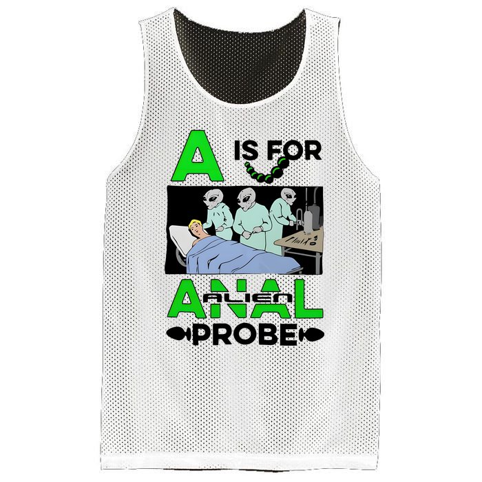 A Is For Anal Alien Probe Mesh Reversible Basketball Jersey Tank