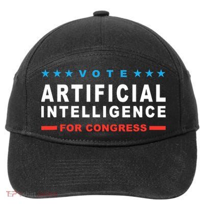 Artificial Intelligence For Congress Funny Election Humor AI 7-Panel Snapback Hat