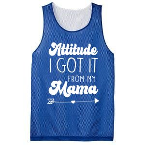 Attitude I Got It From My Mama Mom Daughter Teen Teenager Gift Mesh Reversible Basketball Jersey Tank