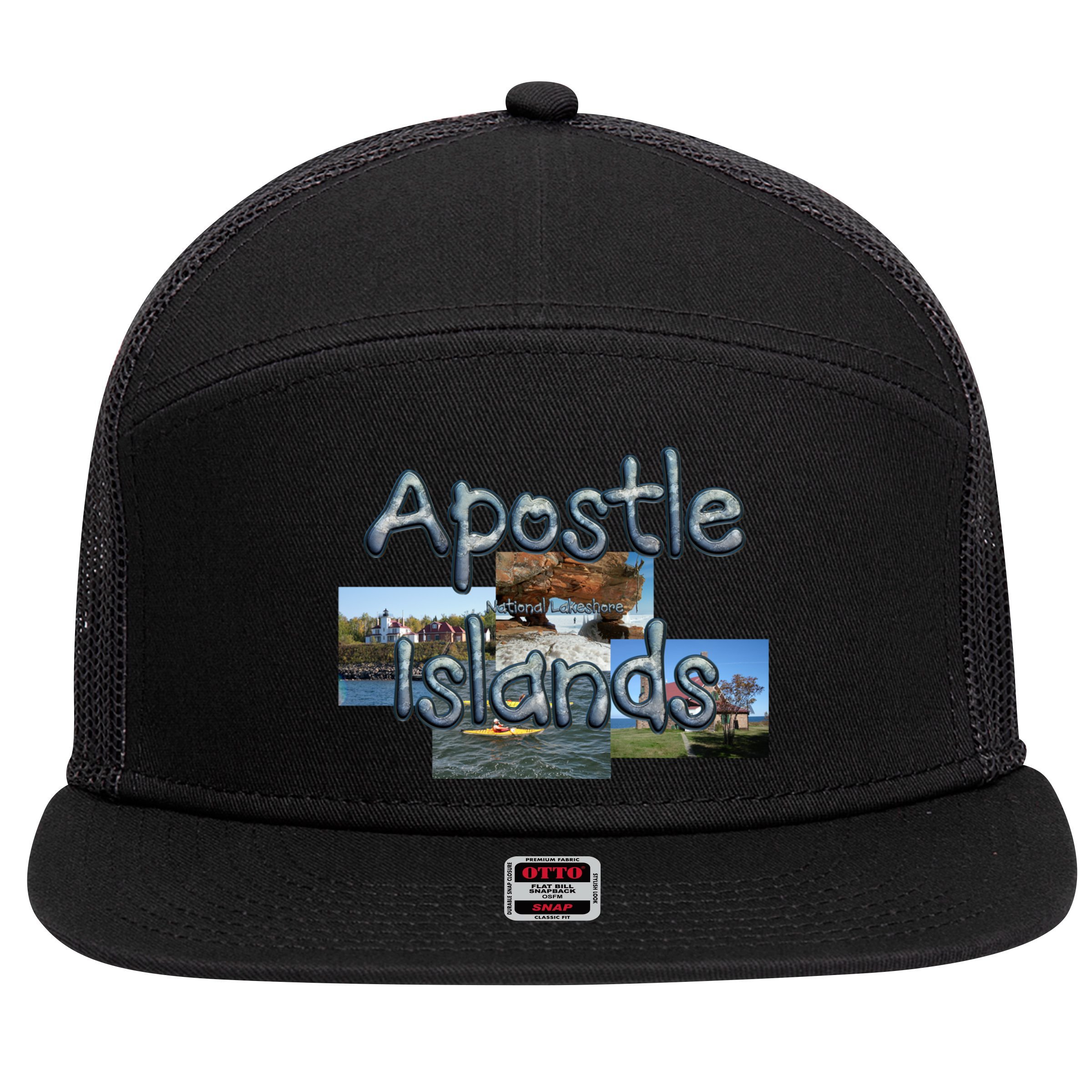 Apostle Islands Gift 7 Panel Mesh Trucker Snapback Hat