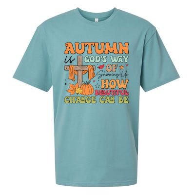 Autumn Is GodS Way Of Showing Us How Beautiful Change Can Be Sueded Cloud Jersey T-Shirt