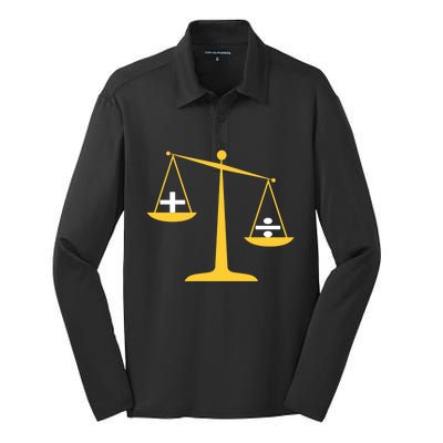 Addition Is Greater Than Division Great Gift Social Justice Gift Silk Touch Performance Long Sleeve Polo