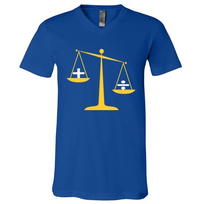 Addition Is Greater Than Division Great Gift Social Justice Gift V-Neck T-Shirt