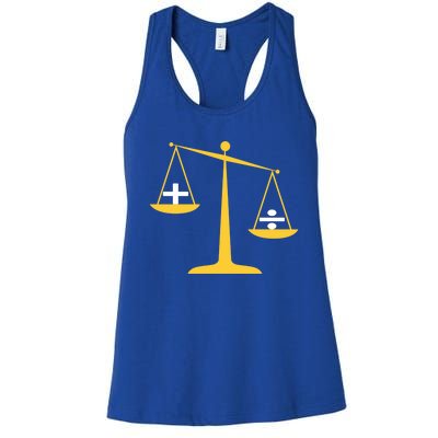 Addition Is Greater Than Division Great Gift Social Justice Gift Women's Racerback Tank