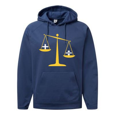 Addition Is Greater Than Division Great Gift Social Justice Gift Performance Fleece Hoodie