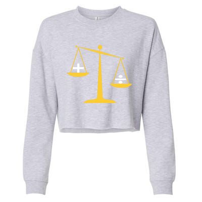 Addition Is Greater Than Division Great Gift Social Justice Gift Cropped Pullover Crew