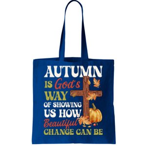 Autumn Is GodS Way Of Showing Us Pumpkin Fall Christian Gift Tote Bag