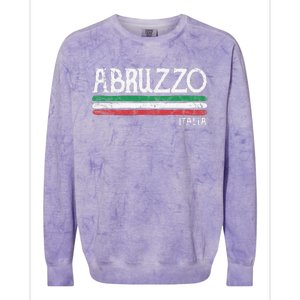 Abruzzo Italia Gift Italian Souvenir Italy Colorblast Crewneck Sweatshirt