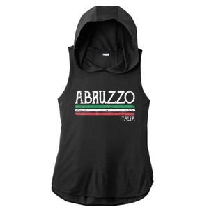 Abruzzo Italia Gift Italian Souvenir Italy Ladies PosiCharge Tri-Blend Wicking Draft Hoodie Tank