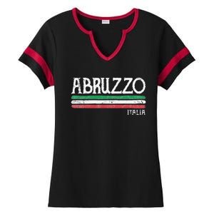 Abruzzo Italia Gift Italian Souvenir Italy Ladies Halftime Notch Neck Tee