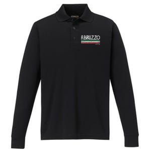 Abruzzo Italia Gift Italian Souvenir Italy Performance Long Sleeve Polo