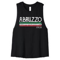 Abruzzo Italia Gift Italian Souvenir Italy Women's Racerback Cropped Tank