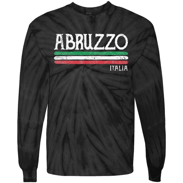 Abruzzo Italia Gift Italian Souvenir Italy Tie-Dye Long Sleeve Shirt