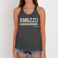 Abruzzo Italia Gift Italian Souvenir Italy Women's Knotted Racerback Tank