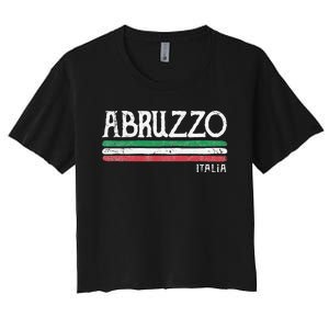 Abruzzo Italia Gift Italian Souvenir Italy Women's Crop Top Tee